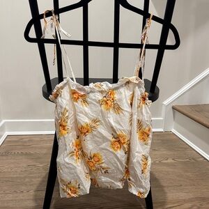 MINKPINK Floral Camisole in Yellow and Cream